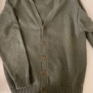 LL Bean Green Cardigan